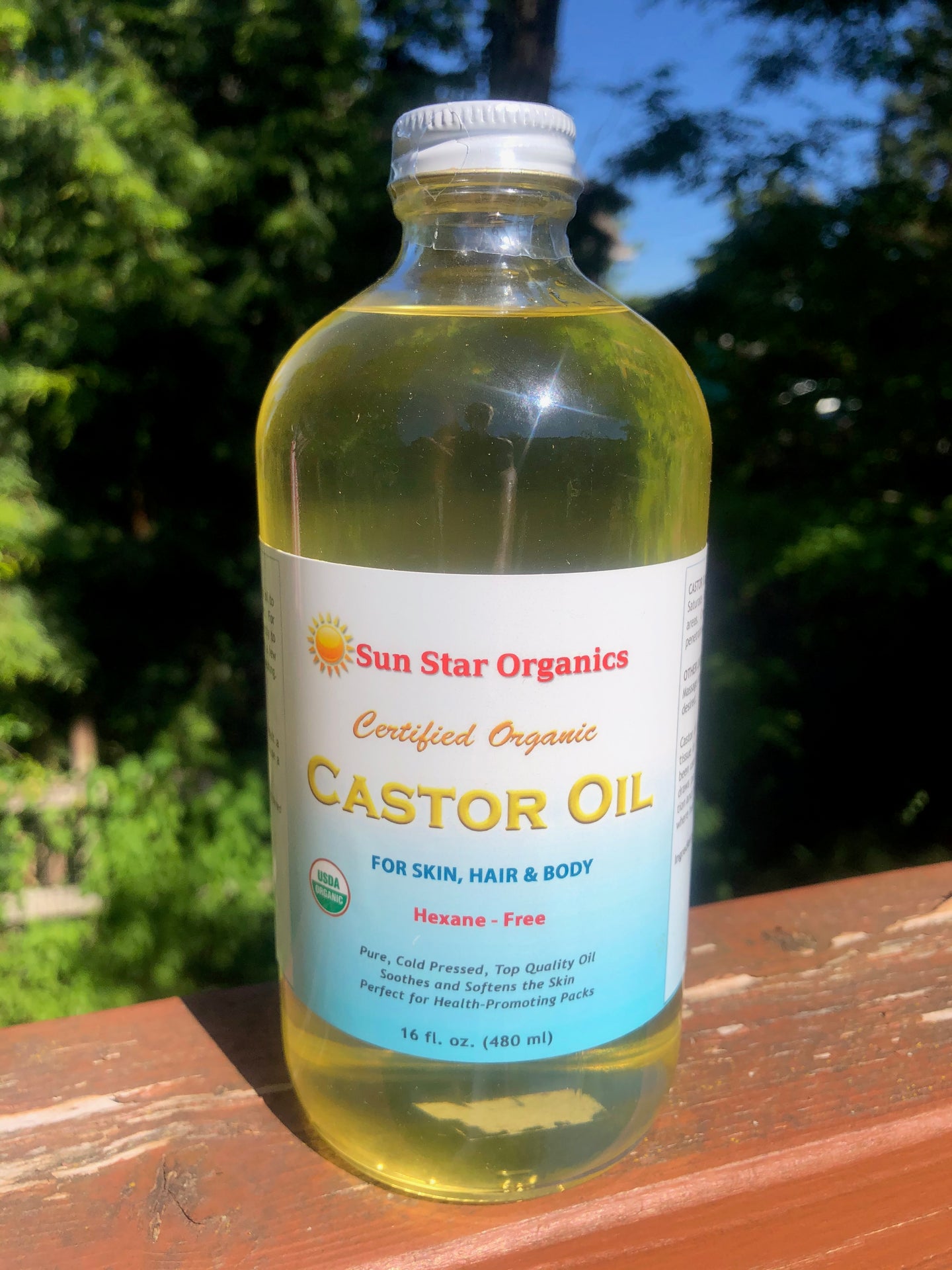 Organic Castor Oil (Hexane-Free), 16 ounces