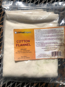 Organic Cotton Flannel for Castor Oil Packs